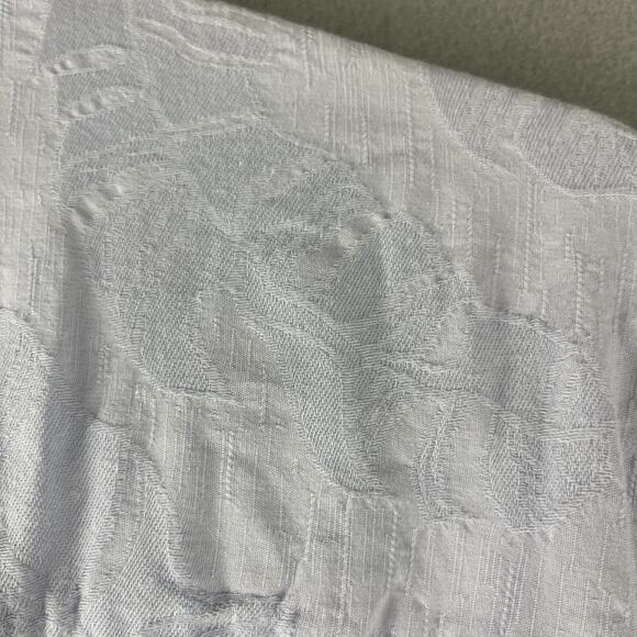 Vintage Ocean Pacific OP Shirt Mens XL Blue Button Up Jacquard Hawaiian Tropical - Picture 12 of 13